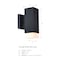 Designers Fountain Willowsong Black Outdoor Hardwired Wall Sconce D317M-14EW-BK - alternate 7